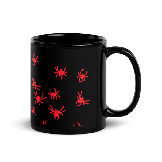 Spiders-Black Glossy Mug