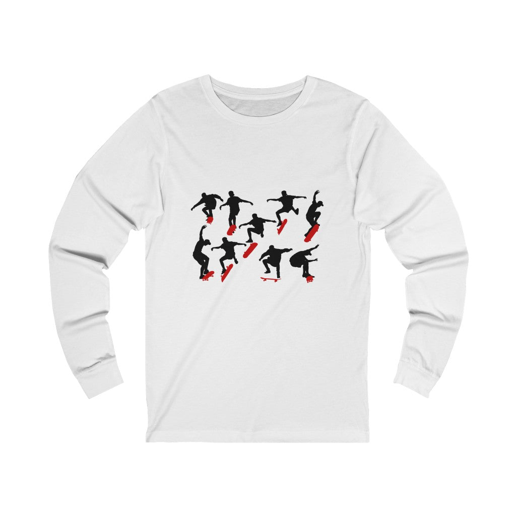 Unisex Jersey Long Sleeve T-Shirt-Skateboarders-