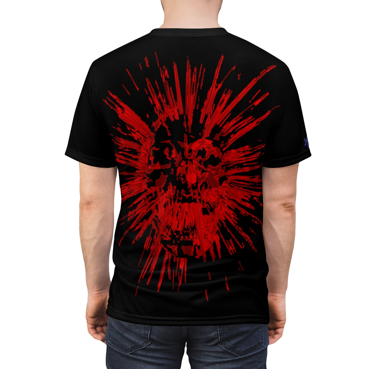 Unisex T-Shirt-Spike Red Skull