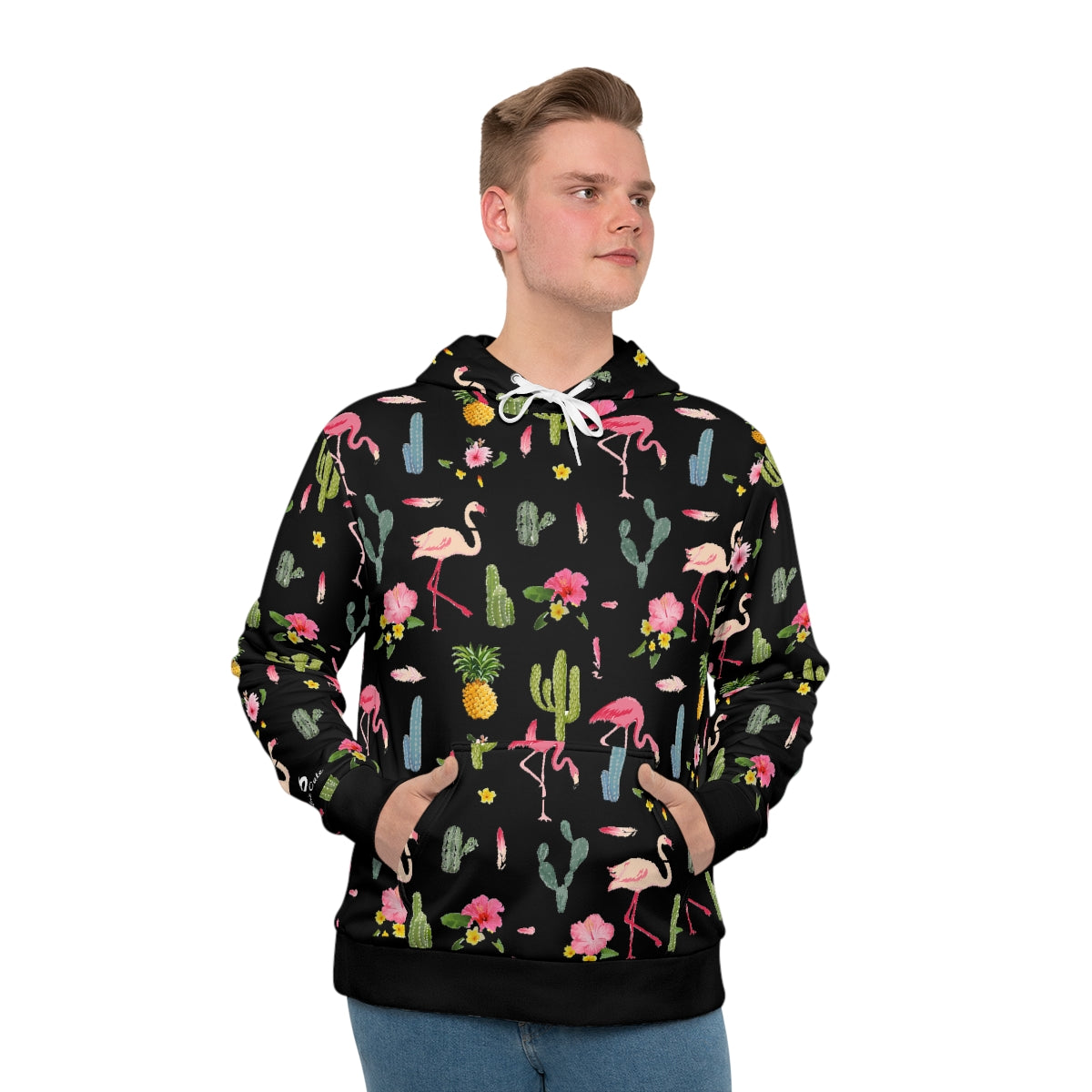 Men's Hoodie-Flamingo