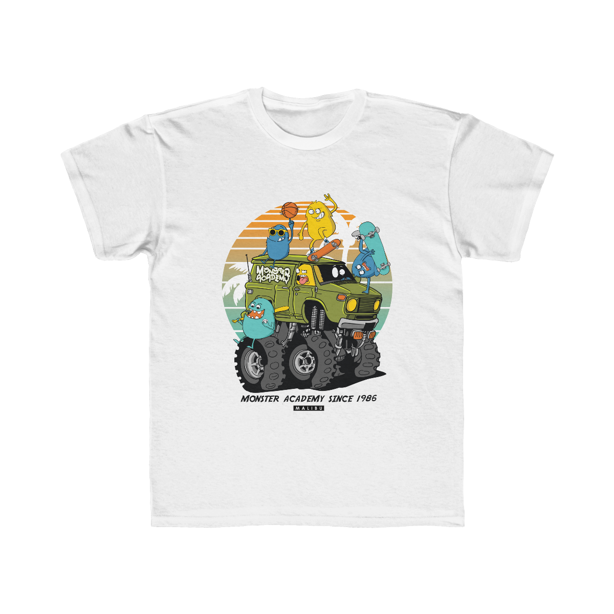 Kids Regular Fit Tee-Monster Academy