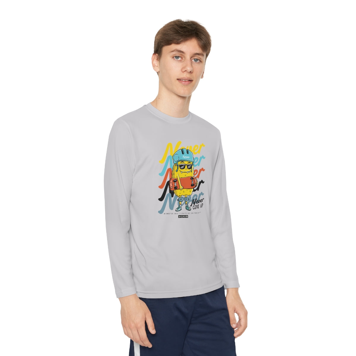 Never Never-Youth Long Sleeve Competitor Tee