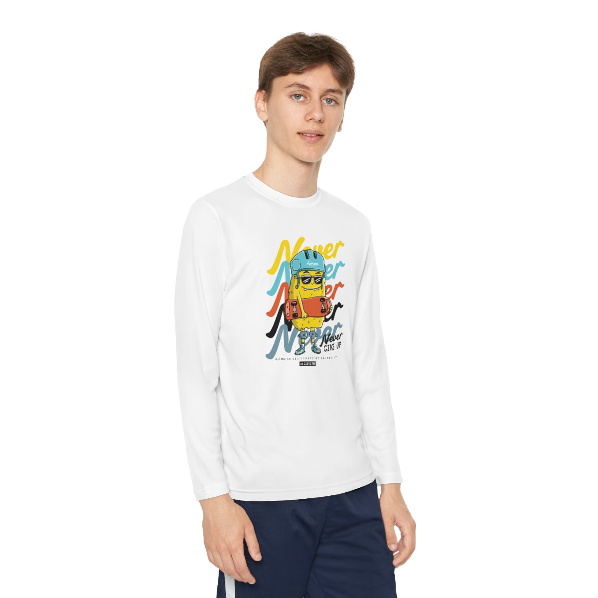 Never Never-Youth Long Sleeve Competitor Tee