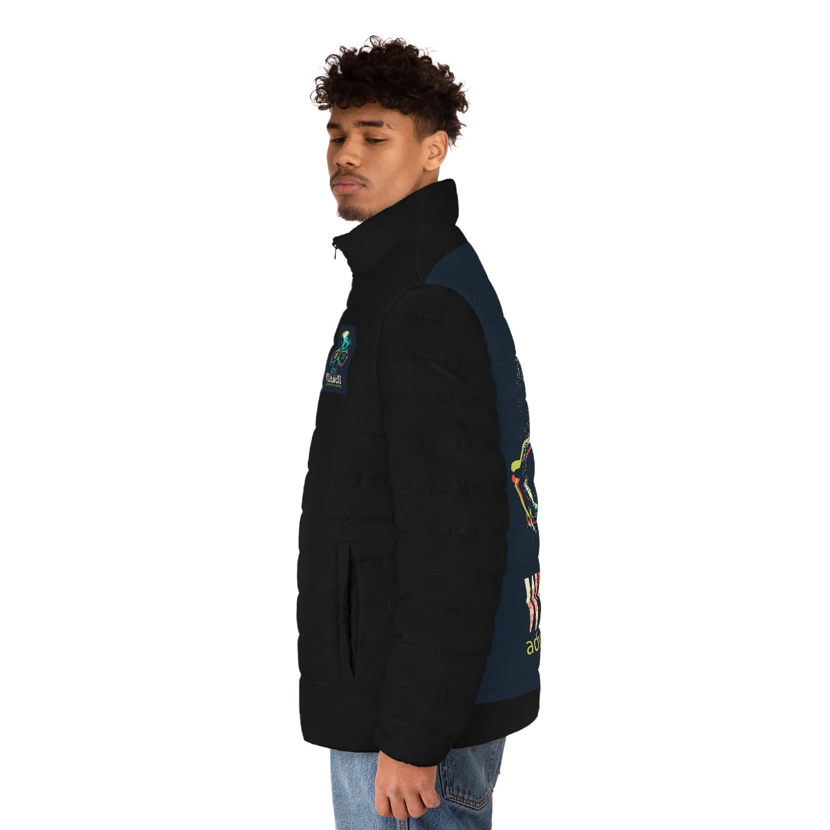 Men's Puffer Jacket- Wilderness Skull