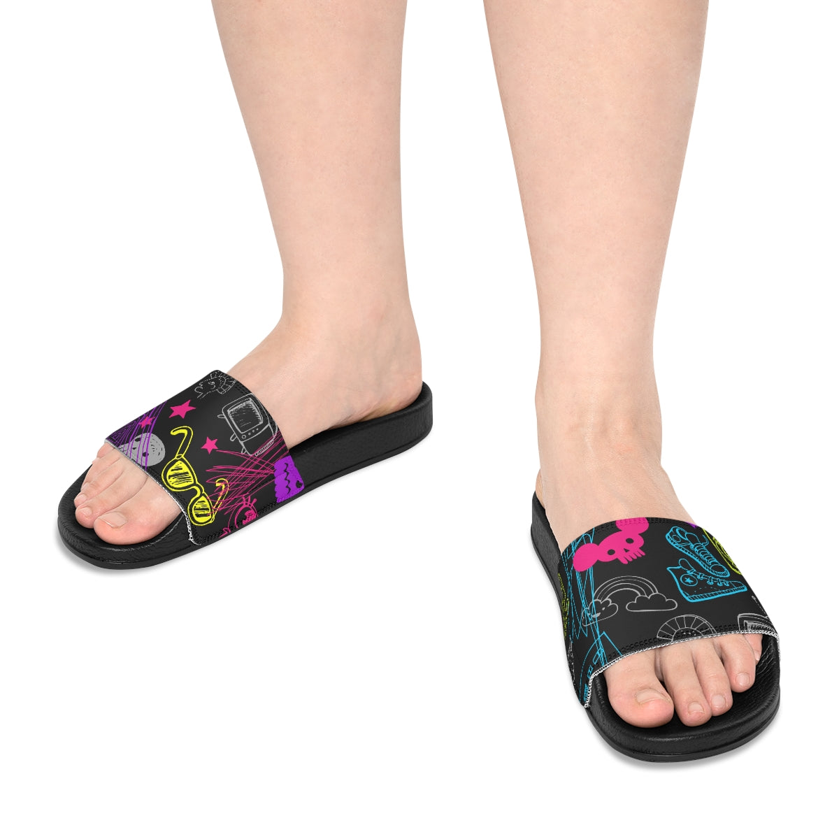 Music Graphic-Women's Slide Sandals