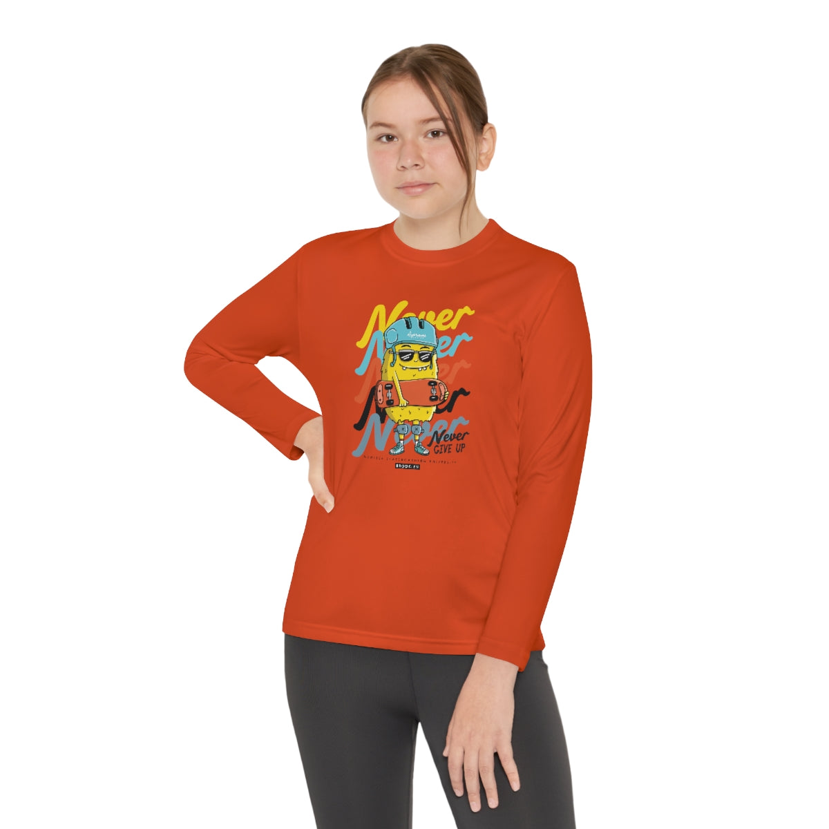 Never Never-Youth Long Sleeve Competitor Tee