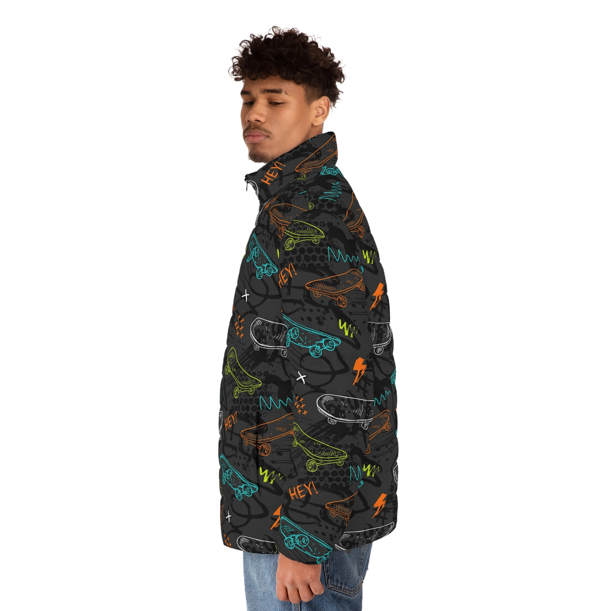 Men's Puffer Jacket- Skateboard