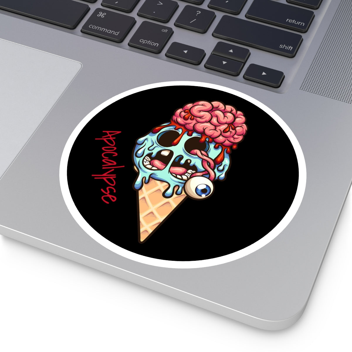 Round Stickers, Indoor\Outdoor-Apocalypse Ice Cream