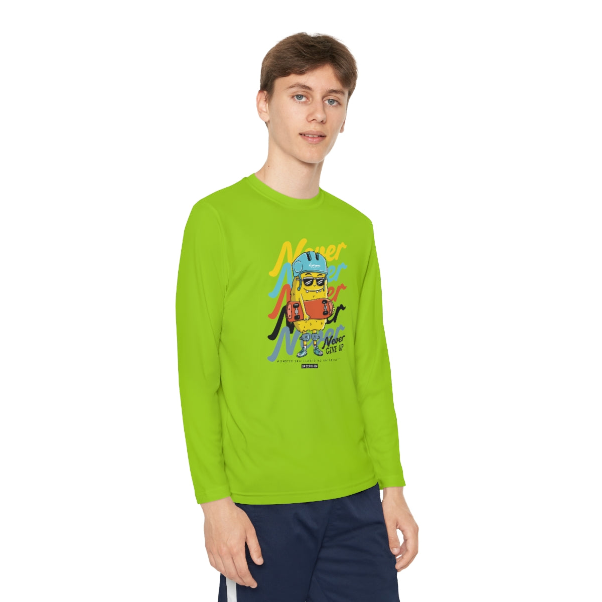 Never Never-Youth Long Sleeve Competitor Tee