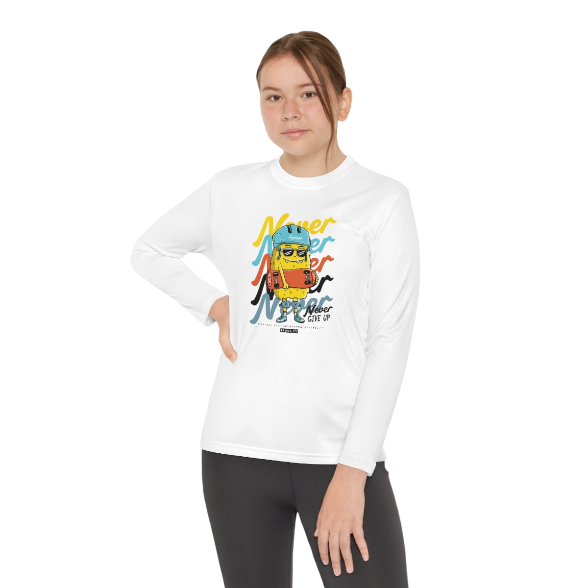 Never Never-Youth Long Sleeve Competitor Tee