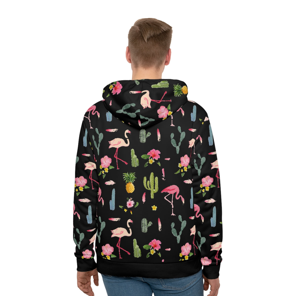 Men's Hoodie-Flamingo