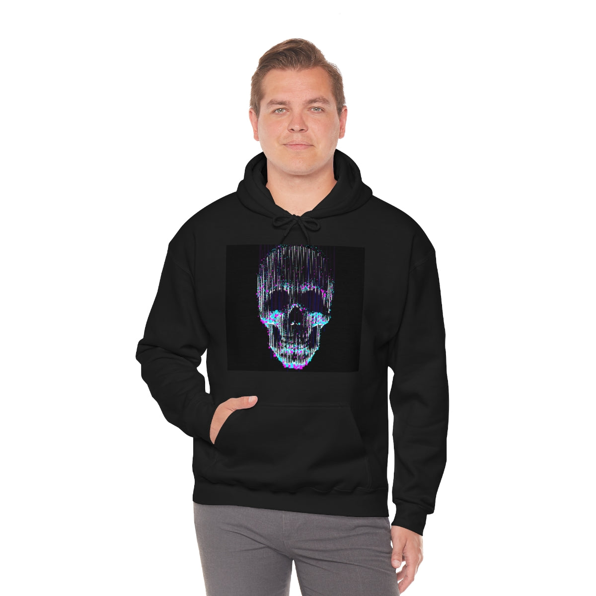 Unisex Heavy Blend™ Hooded Sweatshirt-Glowing Skull