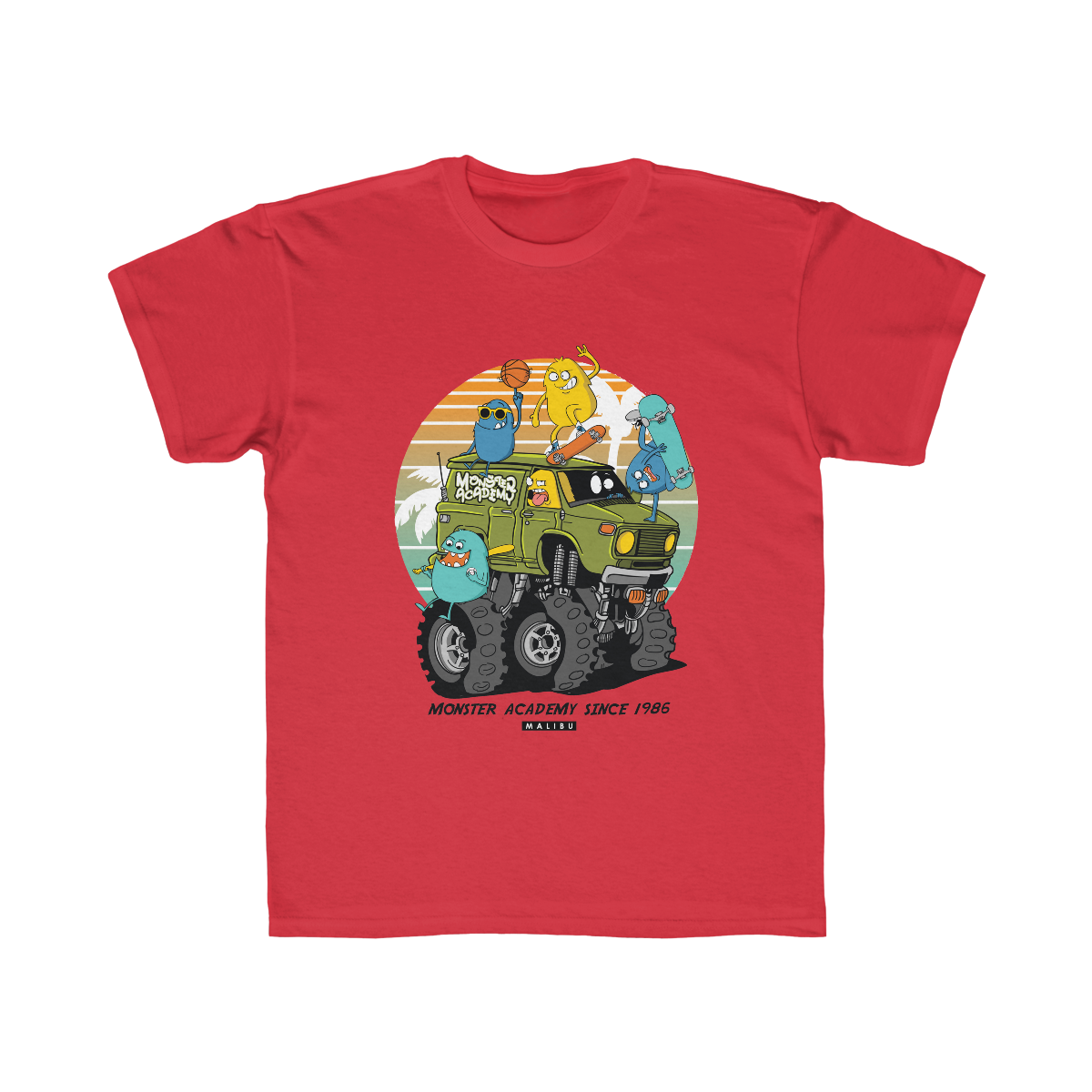 Kids Regular Fit Tee-Monster Academy