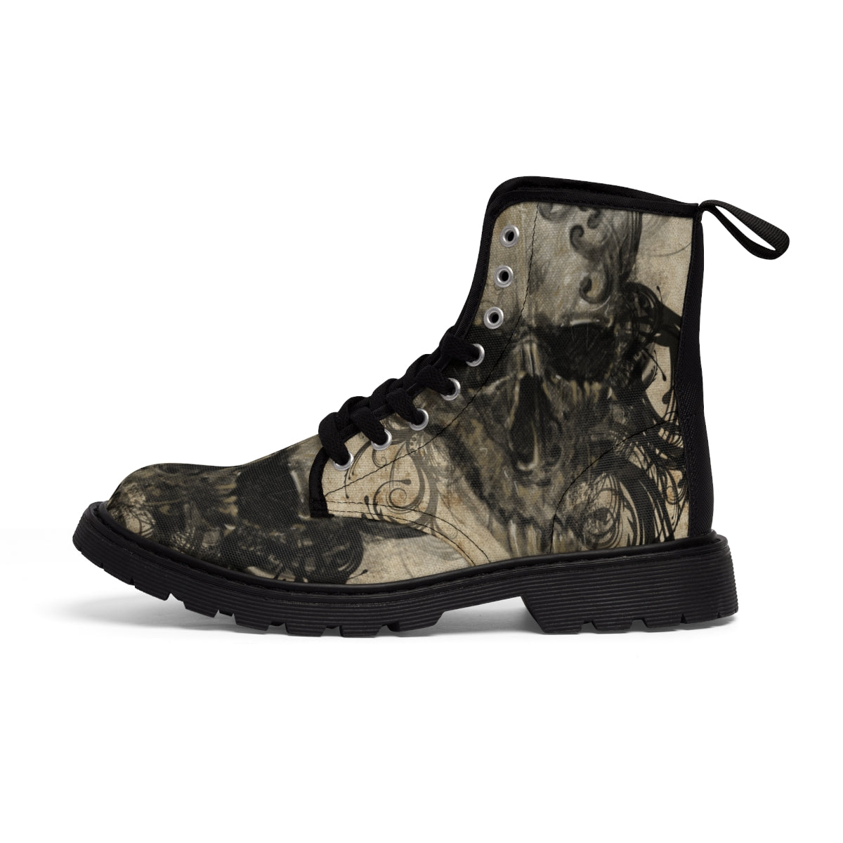 Tattoo Skull by AC- Men's Canvas Boots