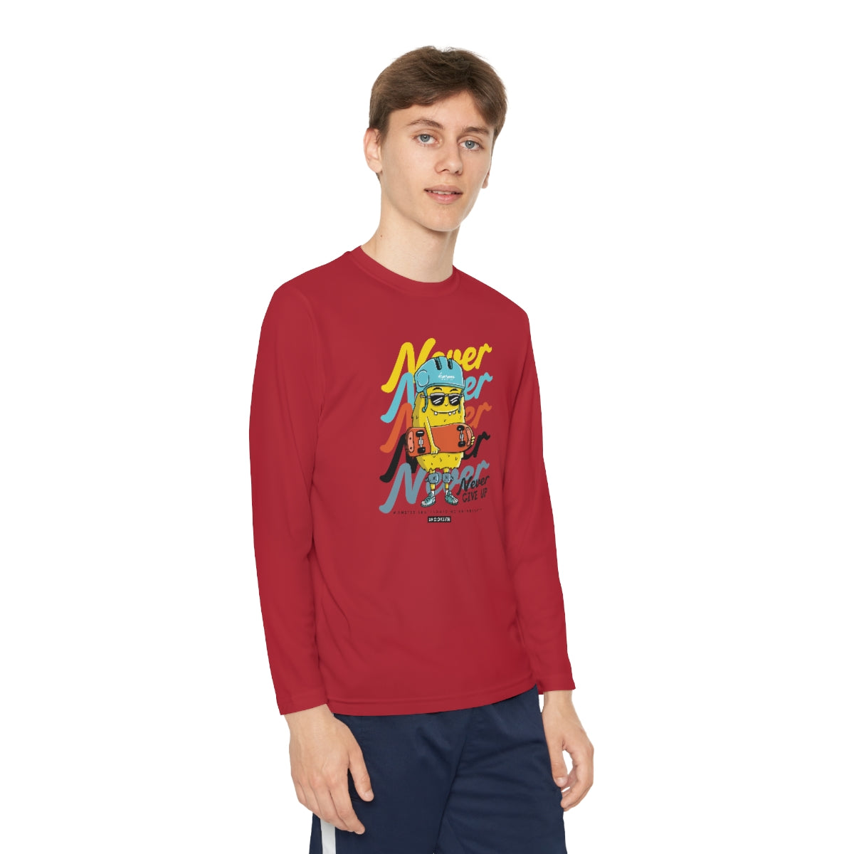 Never Never-Youth Long Sleeve Competitor Tee