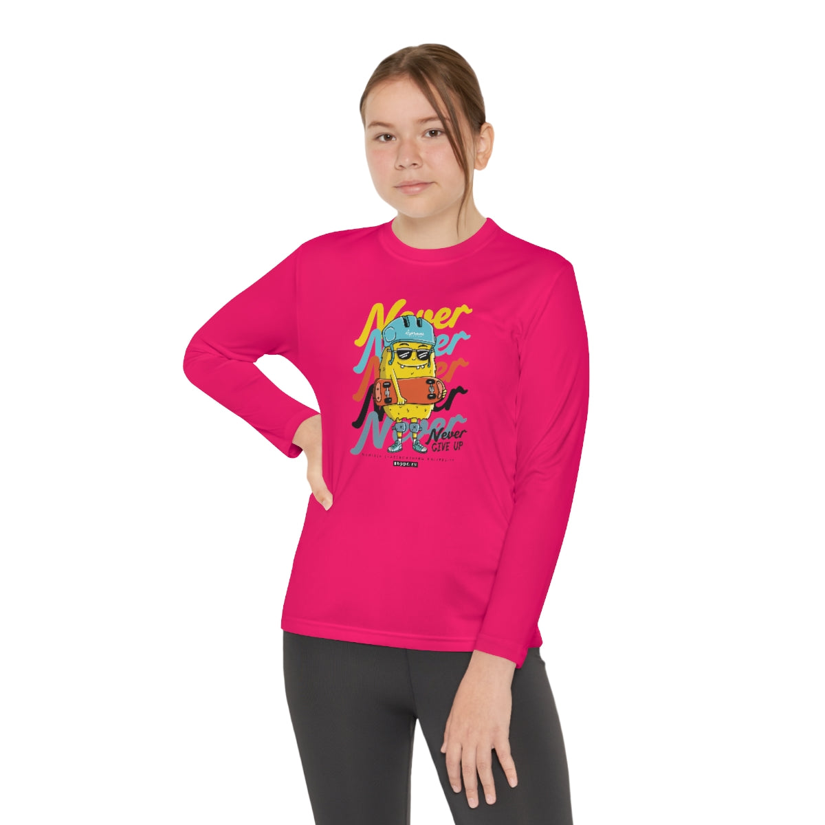 Never Never-Youth Long Sleeve Competitor Tee