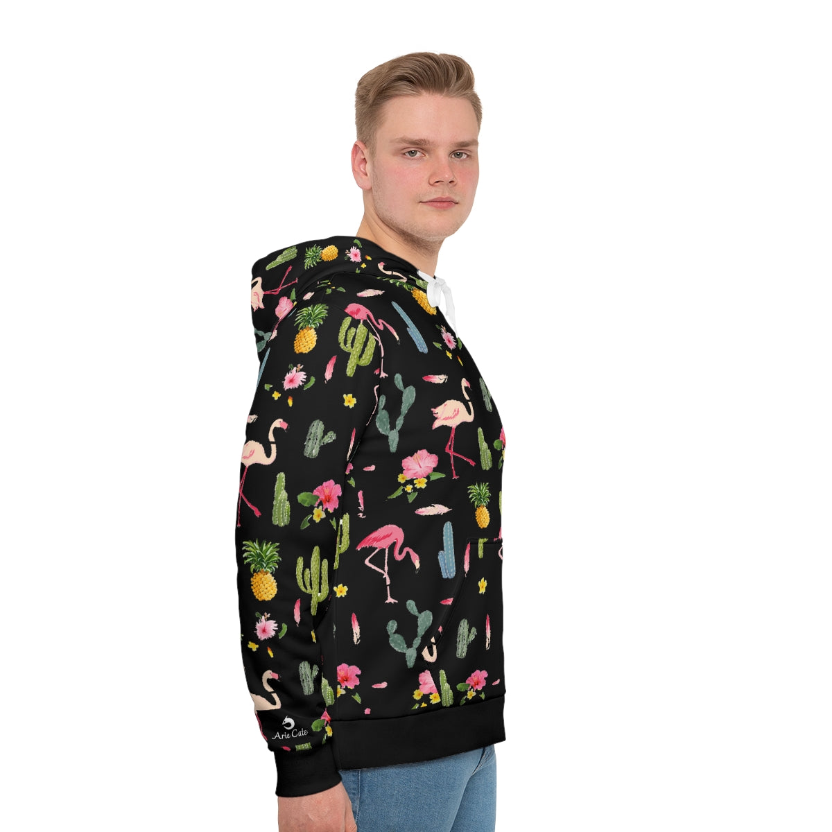 Men's Hoodie-Flamingo