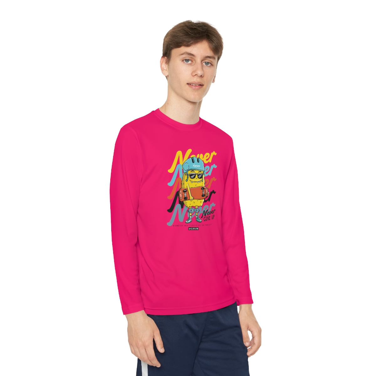 Never Never-Youth Long Sleeve Competitor Tee