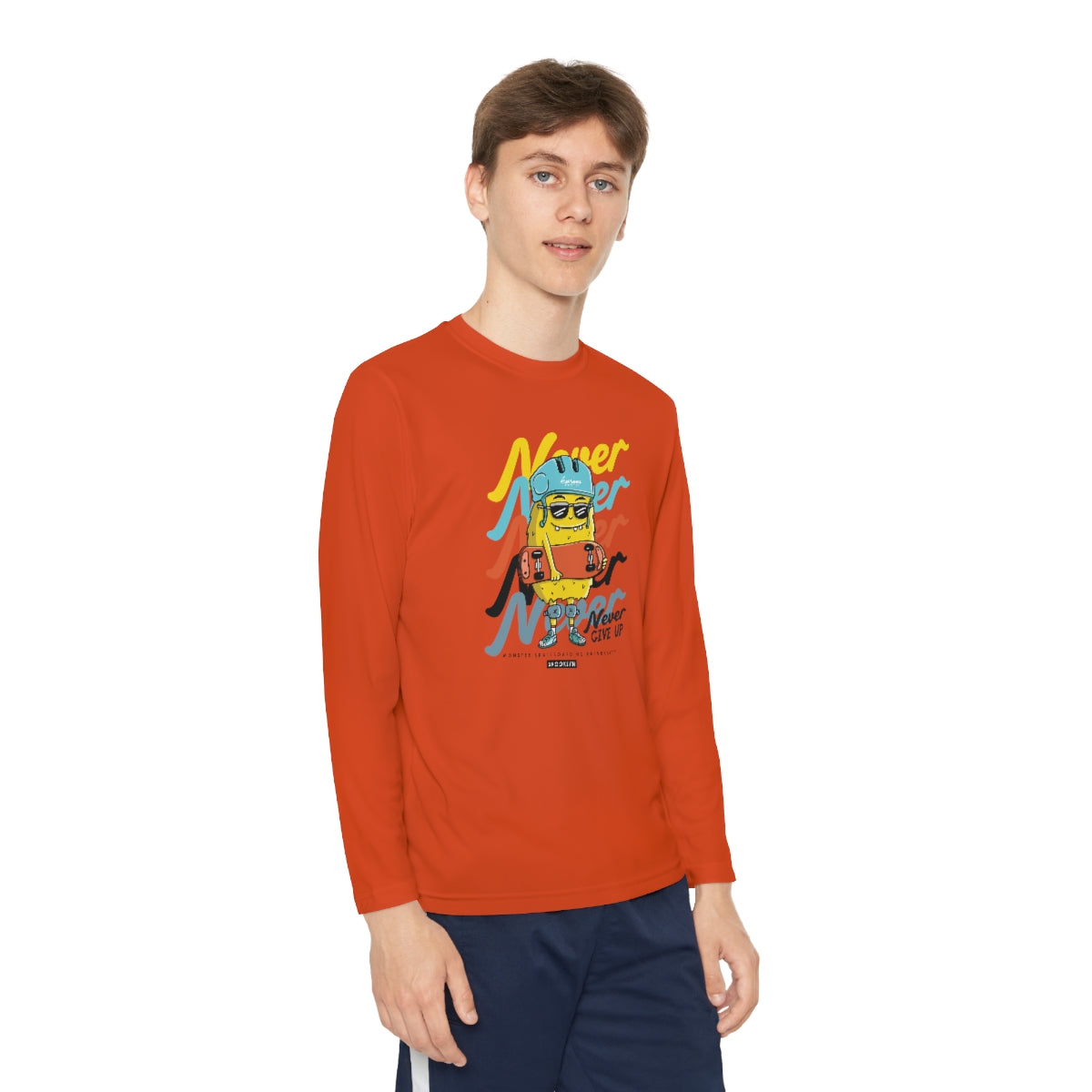 Never Never-Youth Long Sleeve Competitor Tee