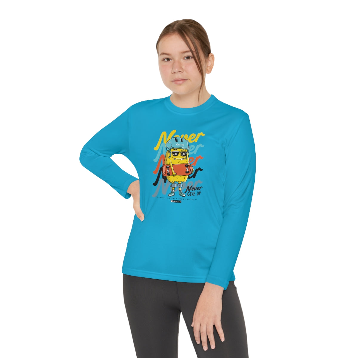 Never Never-Youth Long Sleeve Competitor Tee