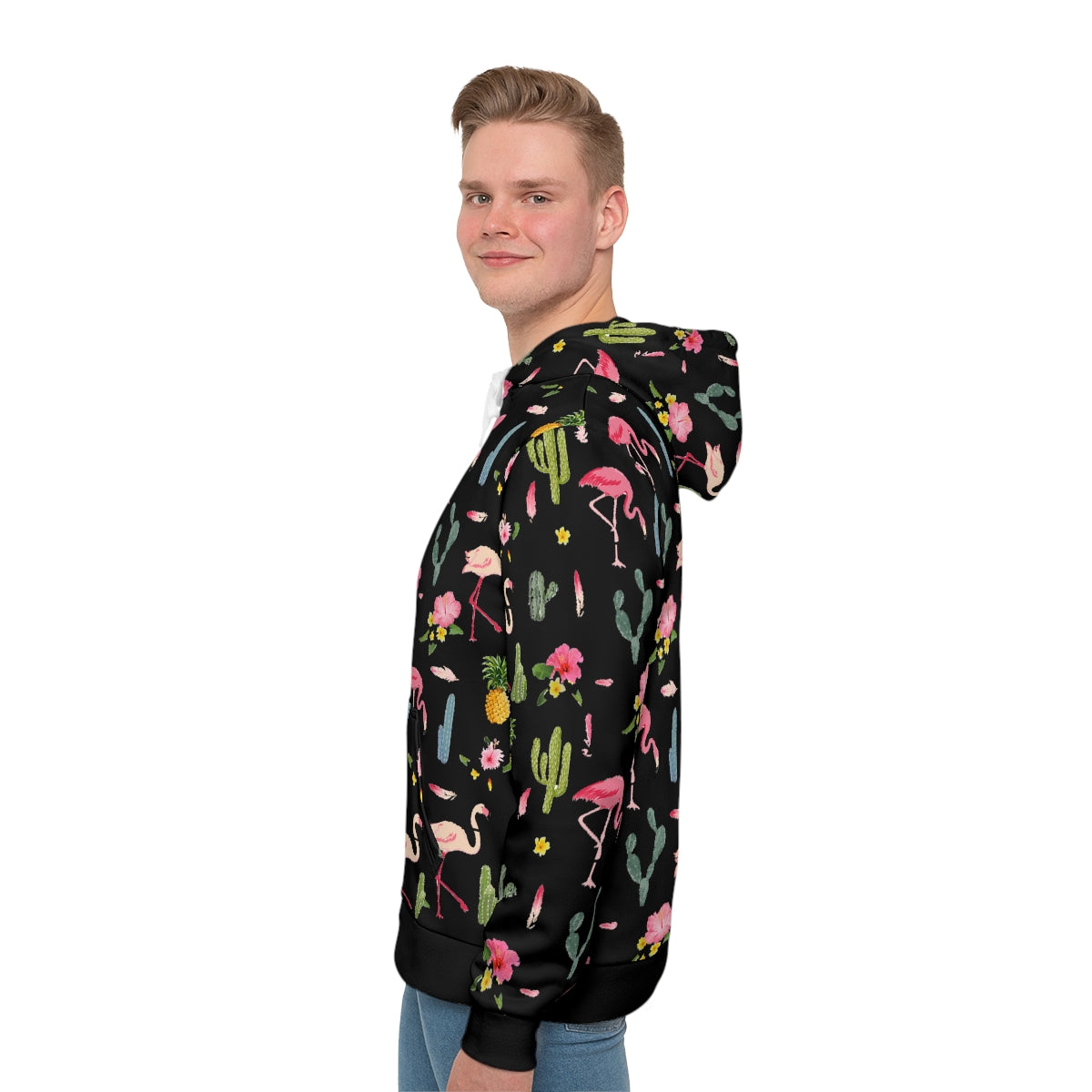 Men's Hoodie-Flamingo