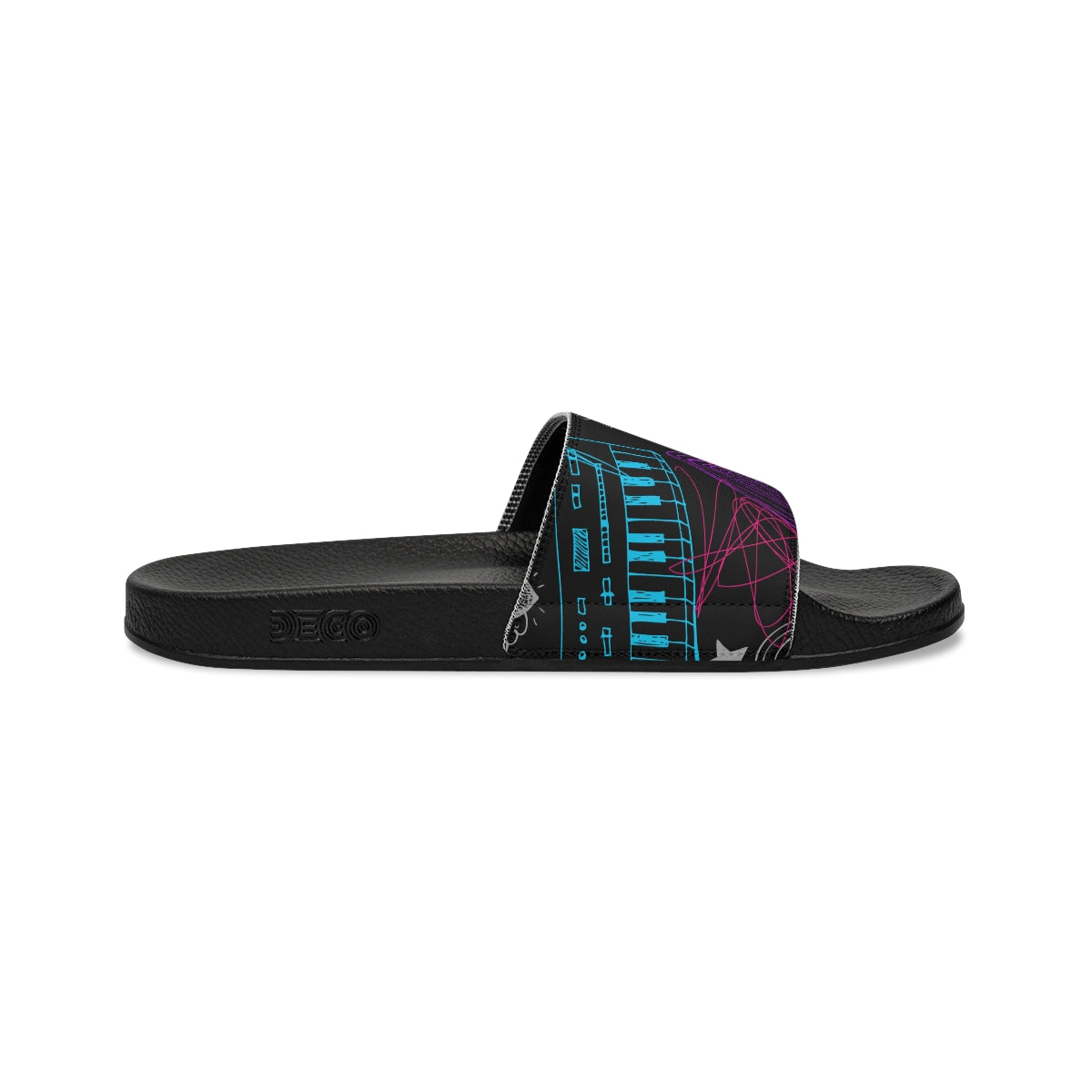 Music Graphic-Women's Slide Sandals