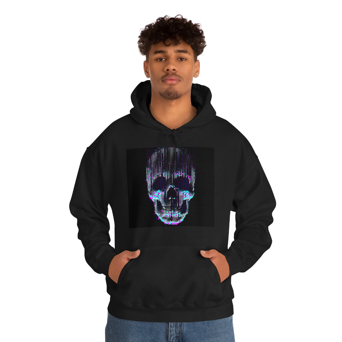 Unisex Heavy Blend™ Hooded Sweatshirt-Glowing Skull