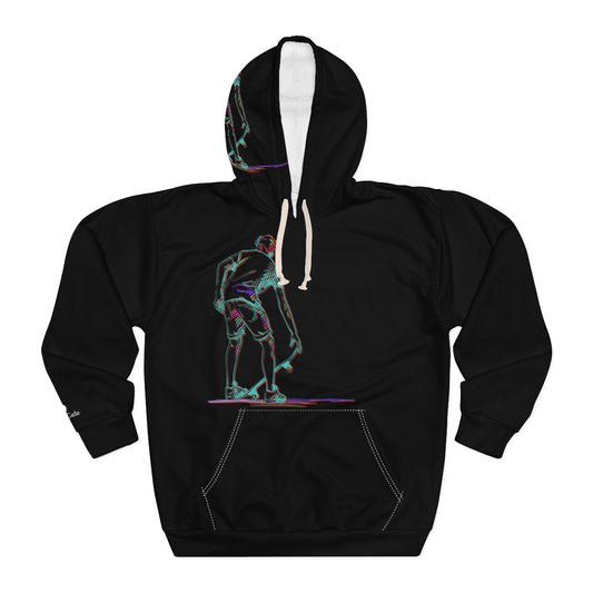 Unisex Pullover Hoodie-Neon Skateboarder